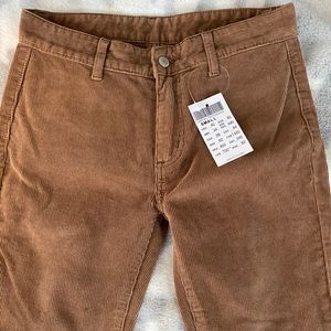 Brandy brown corduroy flare pants